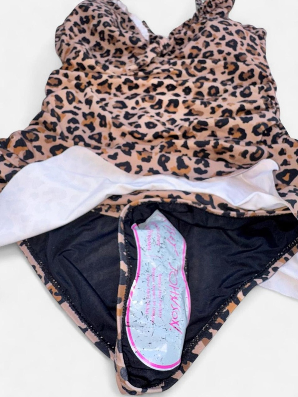 Betsy Johnson Leopard Print Ruffled One-Piece Swimsuit - Picture 6 of 9